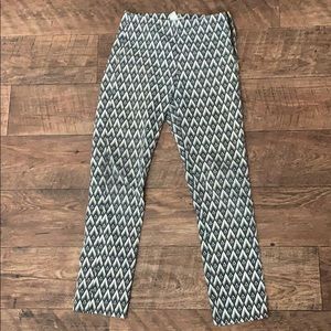 Print cropped work pants